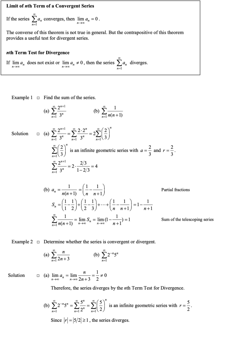 Sequences and Series in Infinite Sequences and Series